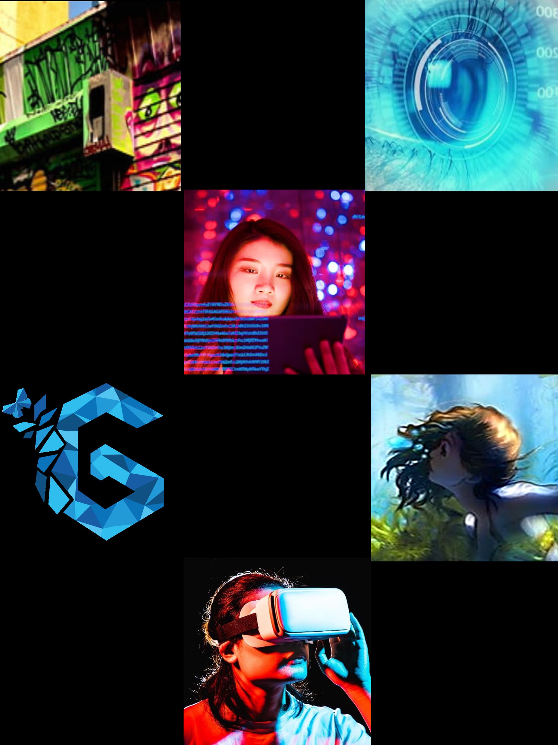 Multiple pictures of AI creativity